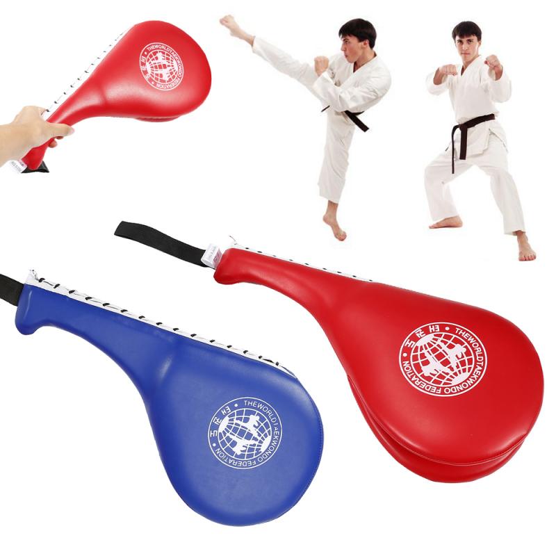 Holdbar taekwondo dobbelt sparkepude mål tae kwon do karate kickboxing træningsudstyr støbt dobbelt mål pude