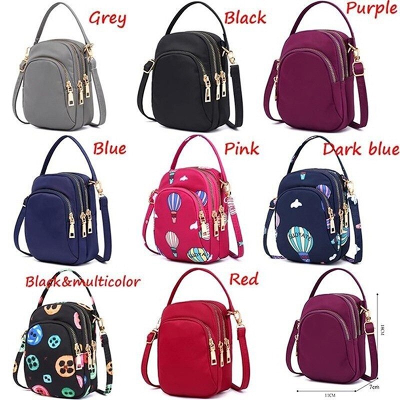 Wasserdichte Oxford-schultertasche für damen, mit kopfhöreröffnung, handytasche, lässiger geldbörse, handytasche, handtasche