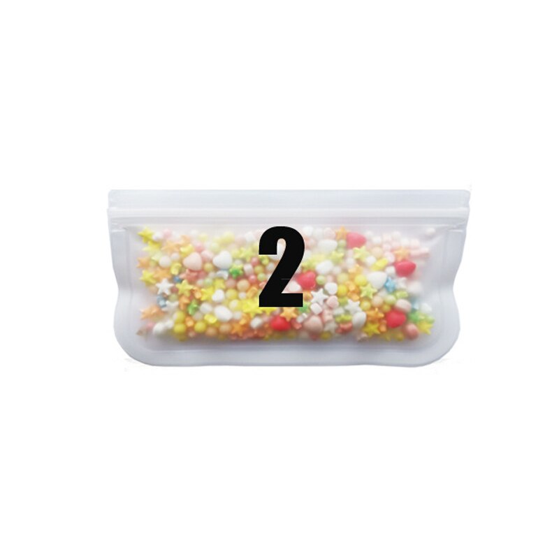 1Pc Siliconen Vacuüm Voedsel Opbergtas Dikke Herbruikbare Vriezer Tas Lekvrij Top Zip Lock Tassen Keuken Organizer Verse-houden Zak: 21.5x12cm 15g