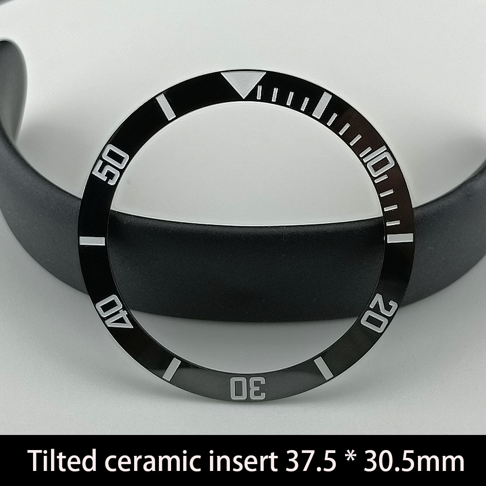 37,5 mm bezel kantel inzetstuk keramiek/aluminium 37,5 * 30,5 mm horlogeaccessoires vervangende onderdelen kast horlogering: GOLD