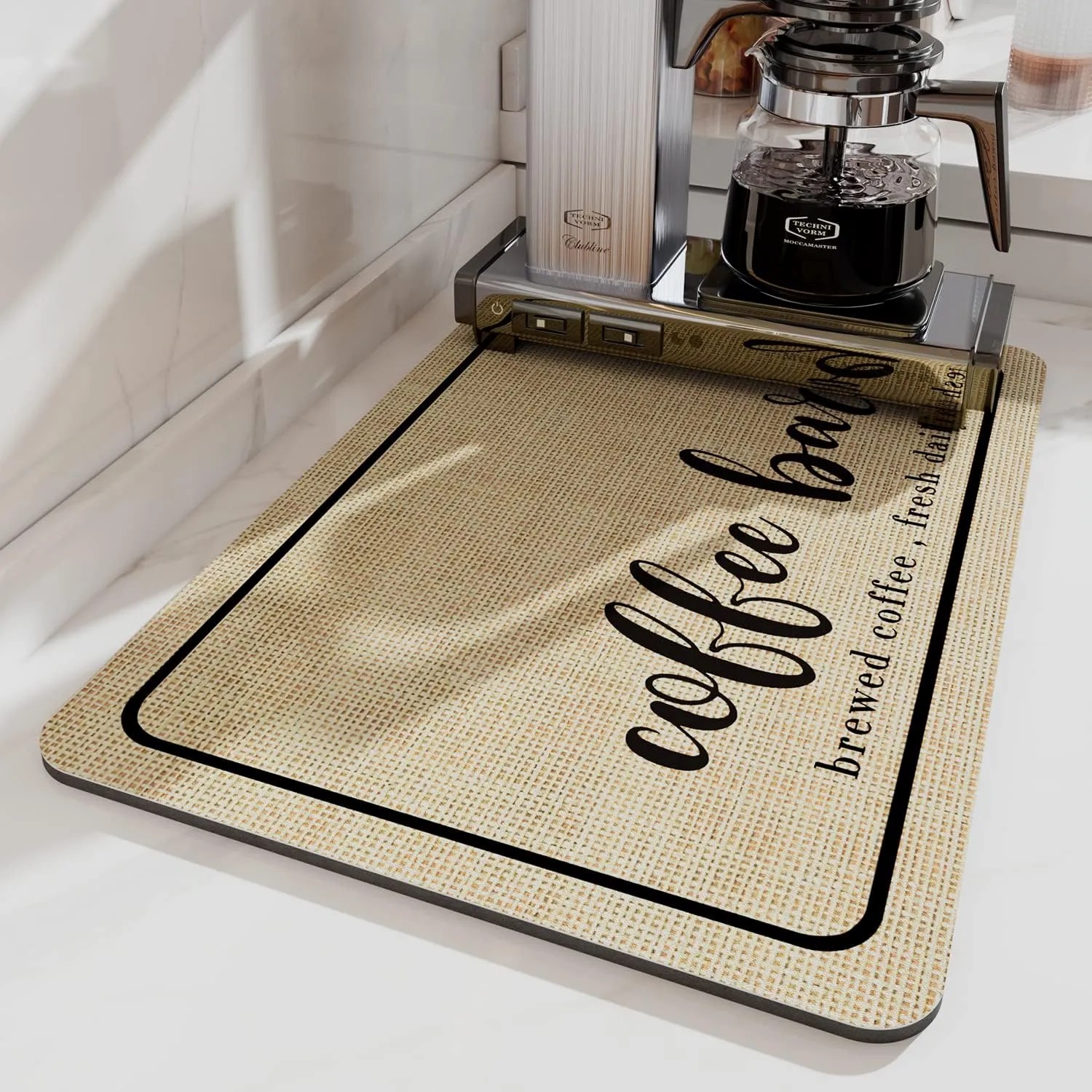 Grand tapis de cuisine Super absorbant, tapis de vidange de plat à café, tapis de séchage, tapis de vidange de salle de bains à séchage rapide, napperon de robinet de cuisine