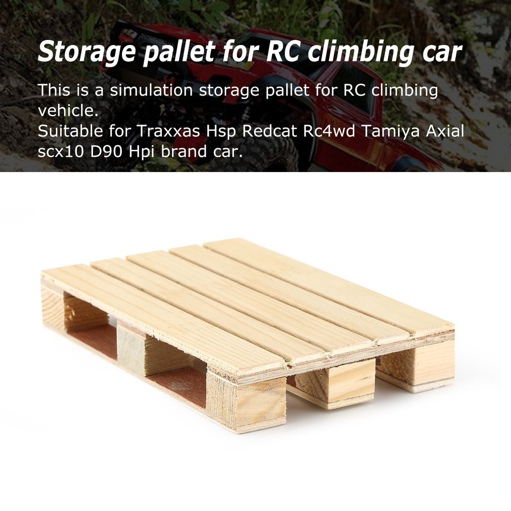 Palette de stockage de Simulation pour voiture d'escalade Rc, accessoires modifiés, matériau en bois, pour voiture à chenilles Rc 1/10
