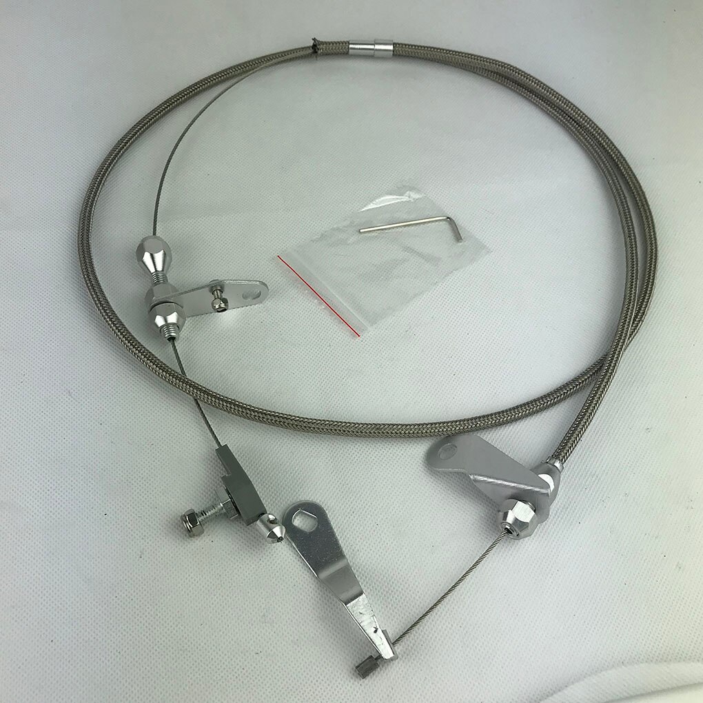 Stainless Steel Braided Car Kick Down Cable Detent Transmission Kickdown Trans Replacement for Ford C4