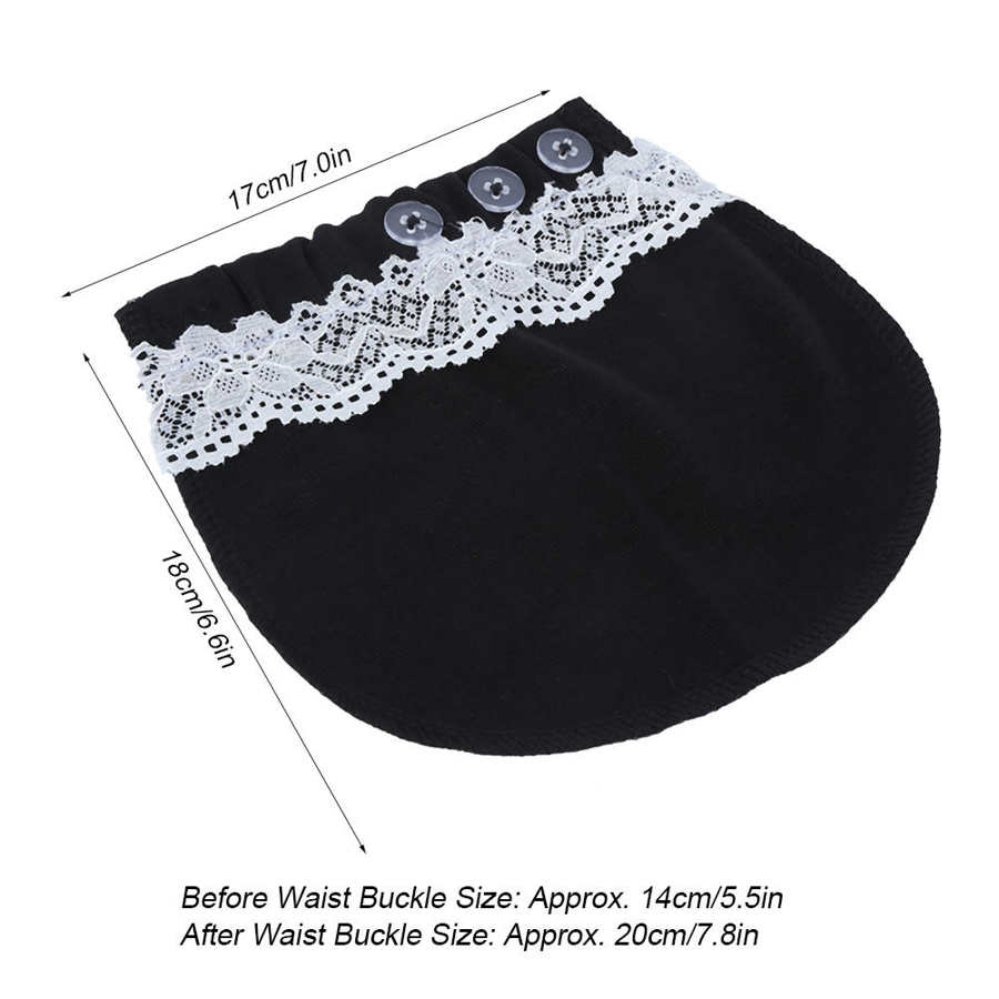 Justerbar barsel undertøj bomuld barsel bukser extender graviditet linning bælte knap extender