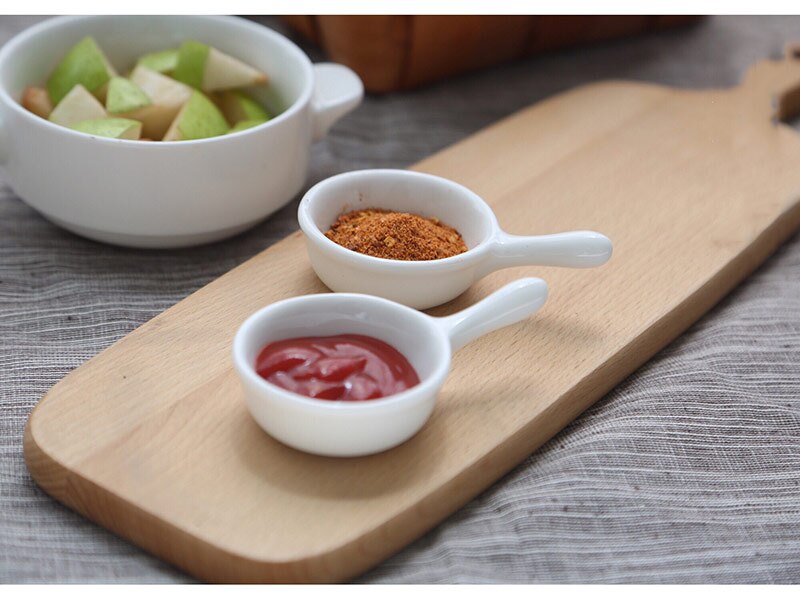 Ivoor-Witte Kleine Keramische Schotel Fotografie Achtergrond Studio Props Voor Graan Voedsel Drijfmest Brood Salade Dressing Diy Mini Items