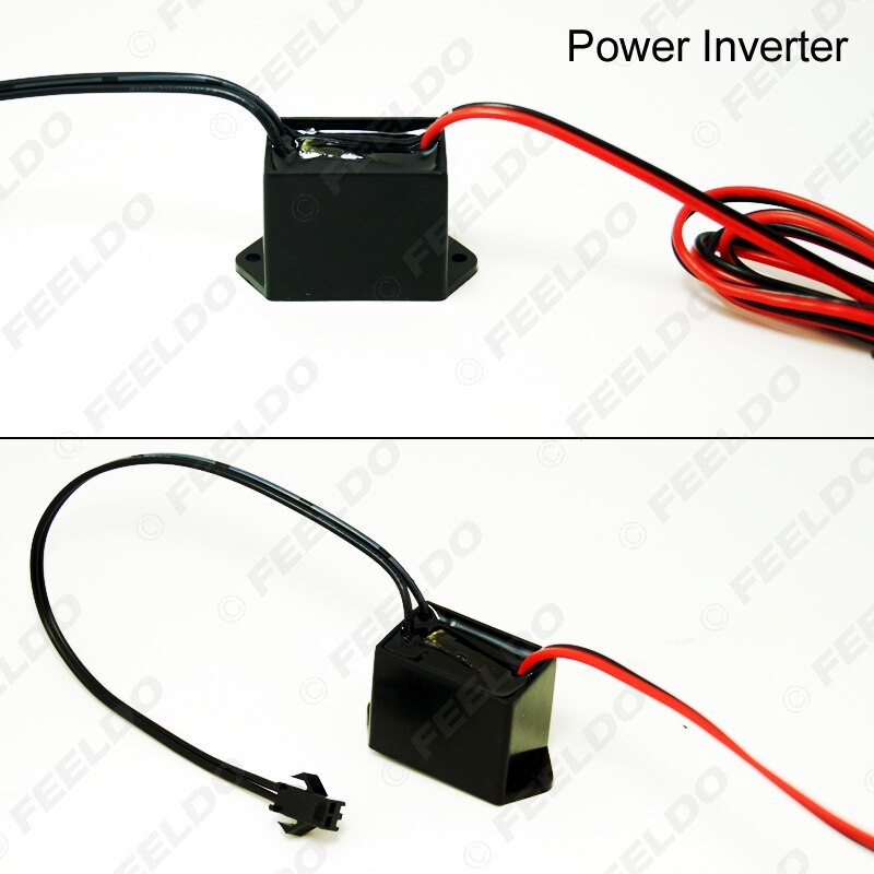 Feeldo 1pc 12 vdc bildekoration el fiber neon glöd belysning rep list power driver inverter