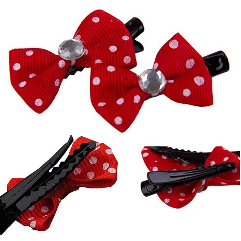 Horquilla para mascotas hecha a mano, Mini lazos, horquilla para perros pequeños, cinta de Yorkshire para cachorros, lazos coloridos, pinzas para el pelo, accesorios de aseo para perros