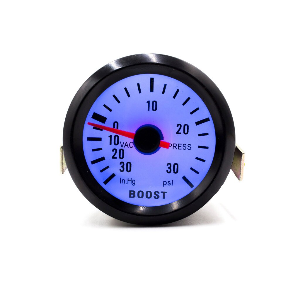 YOMI 2&quot;52mm 12V Mechanical Car Turbo Boost Gauge -30~30PSI Black Turbo Boost Meter Blue LED Auto Car Gauge Meter