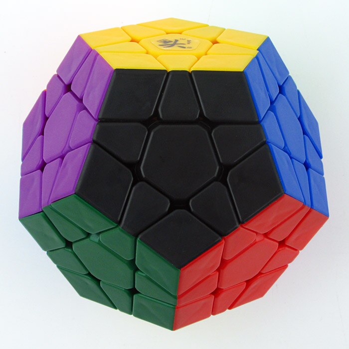 Original DaYan Megaminxes V2 M 12 sides magnetic cube puzzles Dayan 3x3 dodecahedron cubo magico educational toys for kids: v1 stickerless black