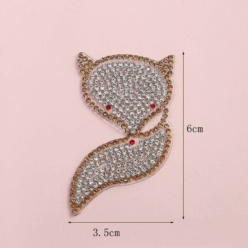 1pcs Animale fiori strass Patch Per accessori di Abbigliamento abbigliamento diamante scintillante Ropa Parches Trasferimento Patch