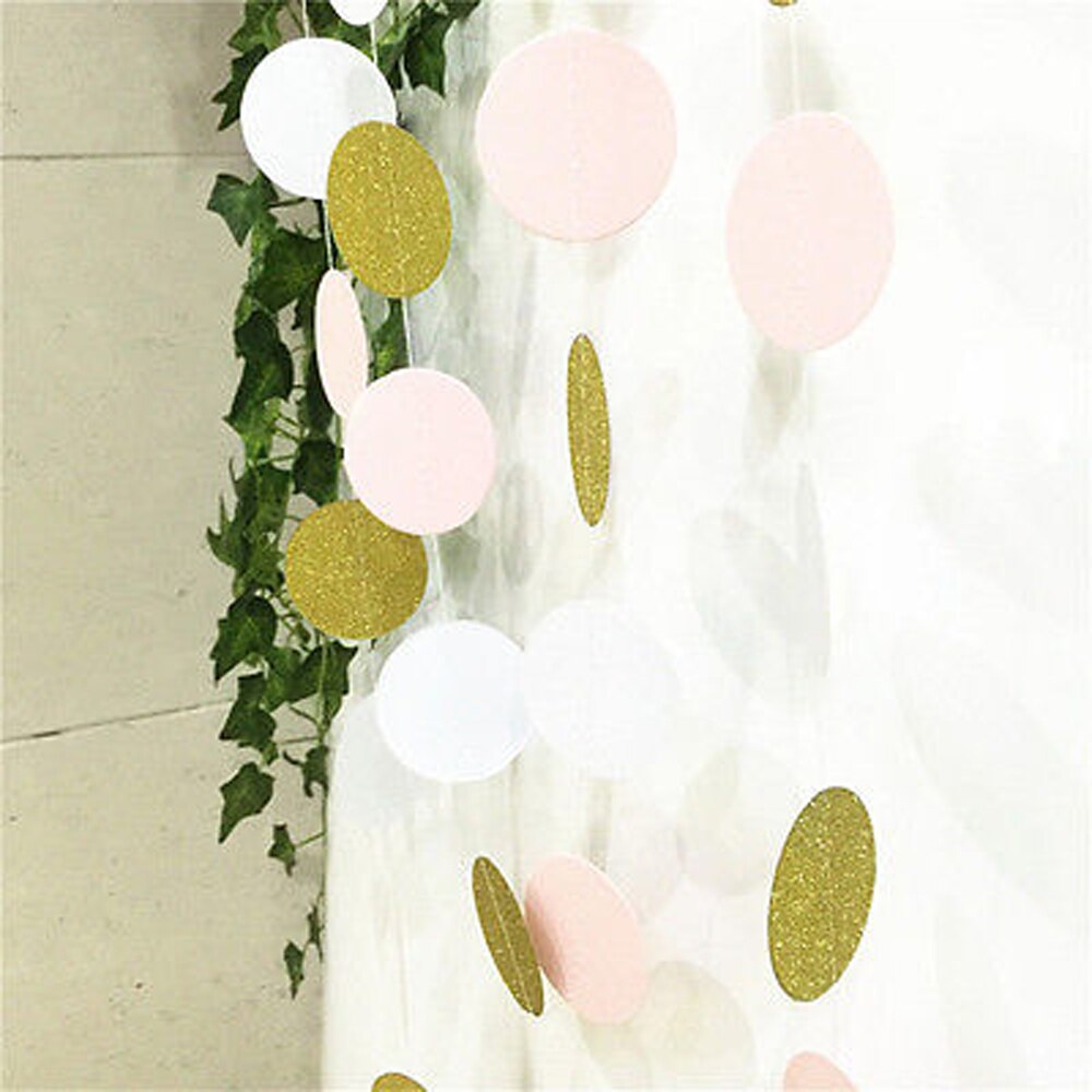 1 Set Party Decor Glitter Dot Paper Hanging Decorations Party Streamers