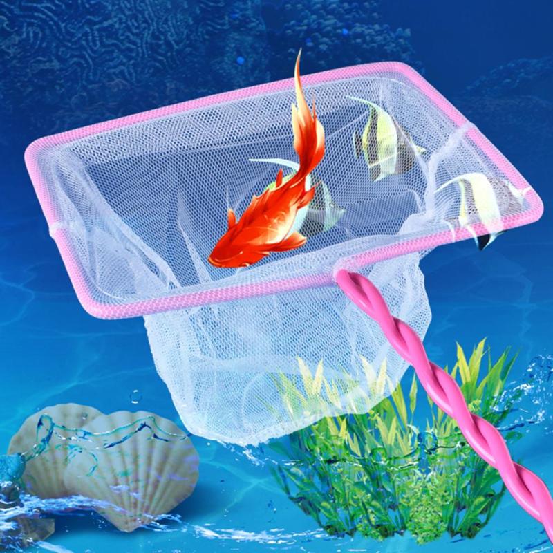 Nuttig Draagbare Lange Handvat Vierkante Aquarium Aquarium Visnet Schepnet Voor Diverse Soorten Vis Springende Accessoires