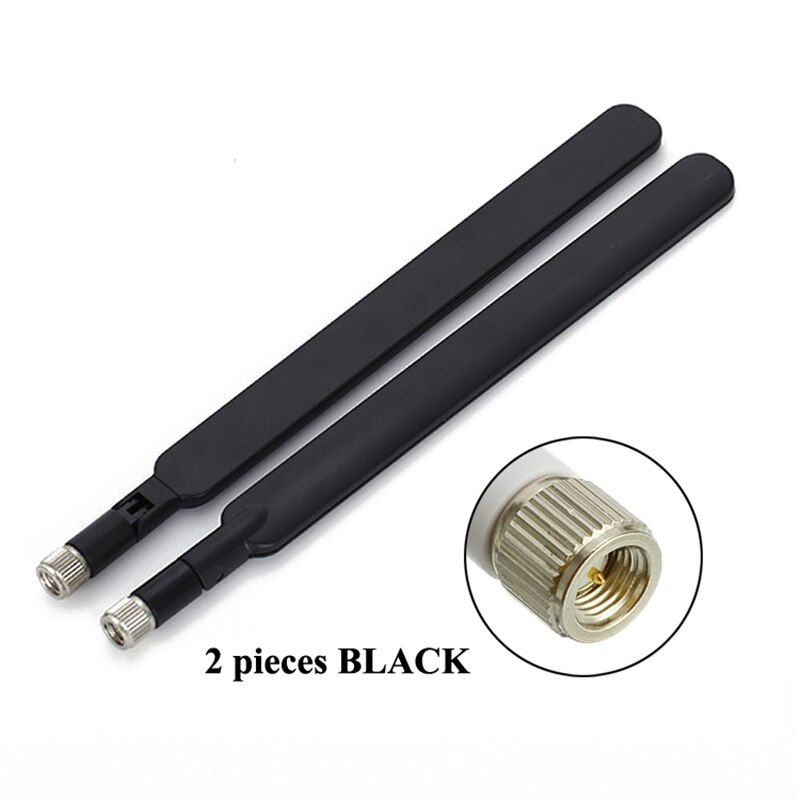 2 stk trådløs router antenne 4g lte eksterne antenner sma han til huawei  b593 e5186 b315 b310 cpe routere antenne 698-2700 mhz: 2 stk sort