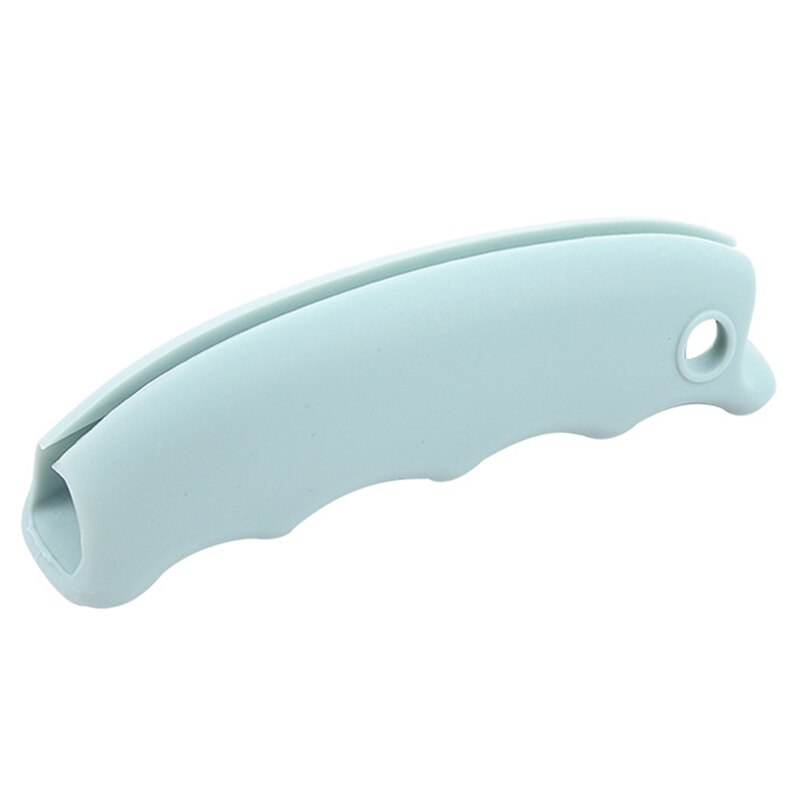 1 PCS Silicone Mention Dish For Shopping Bag to Protect Hands Trip Grocery Bag Holder Clips Handle Carrier Lock Home Tool: Sky Blue