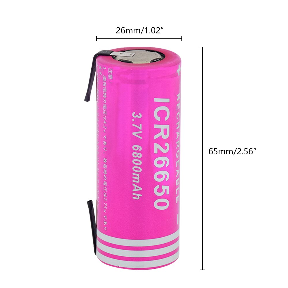 26650 Lithium Batterij Oplaadbare Batterij 3.7V IC... – Grandado