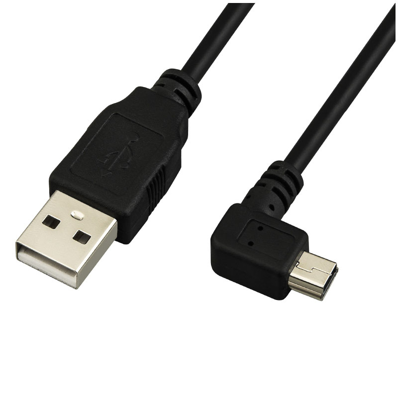 Mini Usb Up Down Links Haaks 90 Graden Usb 2.0 Naar Mini Usb 5pin Kabel Voor Camera MP4 Tablet 0.25M 0.5M 1.5M