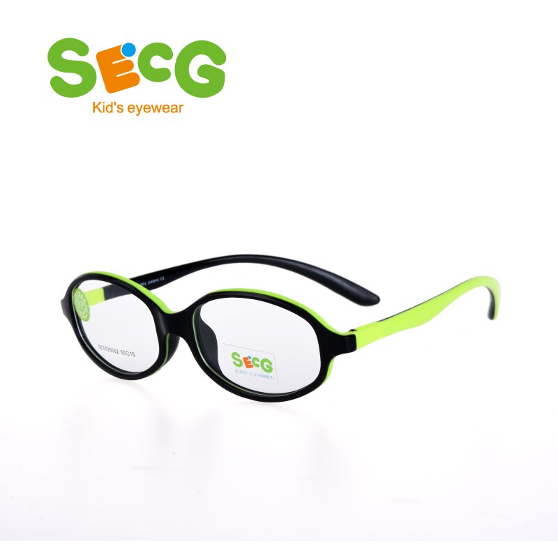 SECG-Montura de Gafas para niños, lentes para miopía, redondas, ópticas, de silicona: C31