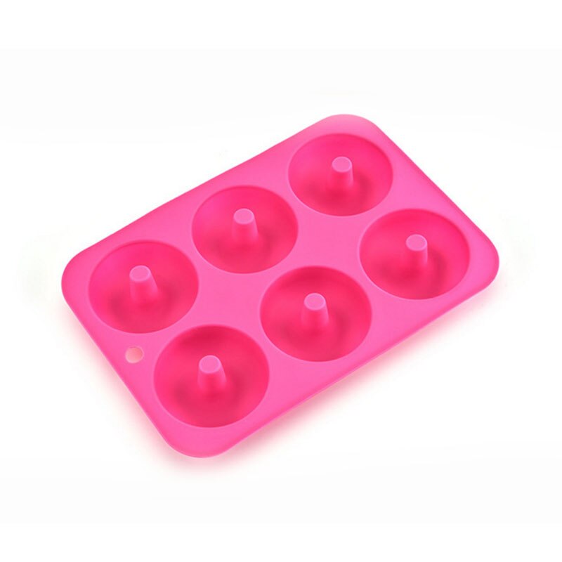 6 Hole Donut Cake Mold Food Grade Silicone Mini Chocolate Cake Bread Mold Eco-friendly Household Kitchen Oven Baking Pastry Tool: 02