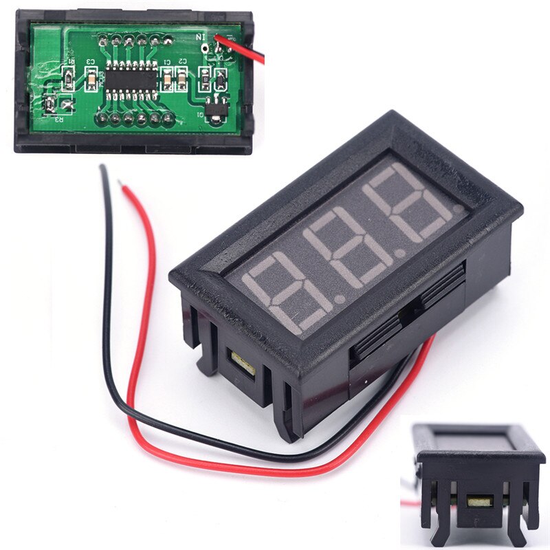 1pcs DC 0-30V red auto car Mini voltmeter tester Digital voltage test battery