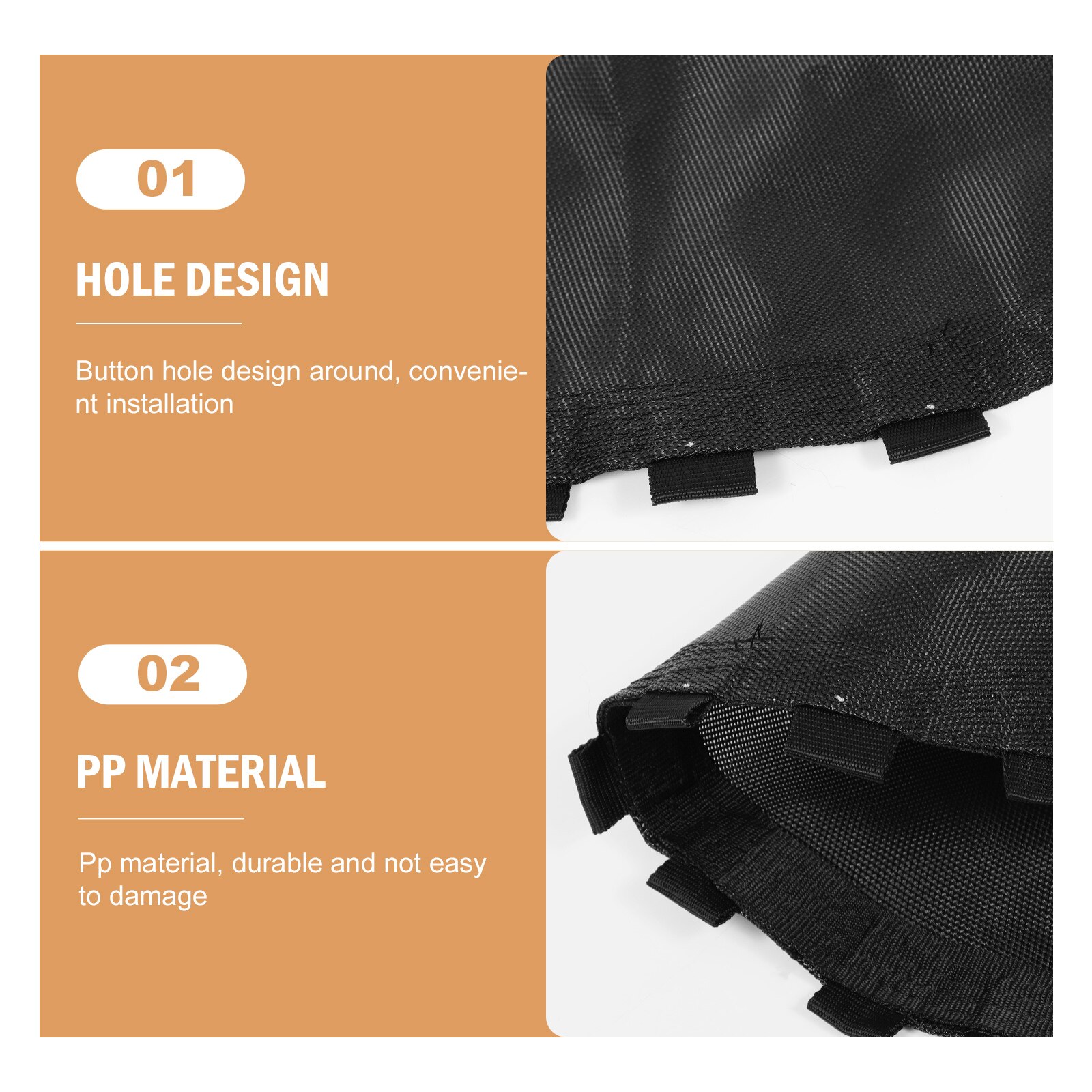 3pcs Elastic Jumping Cushion Mesh Cloth for Trampoline Jumping Cushion Accessory