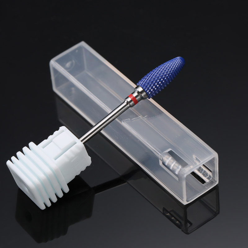 1 unidad de brocas de cerámica azul para uñas, fresas de bala eléctricas, cortador de fresa, dispositivo de máquina de manicura, accesorios de uñas, herramientas rotativas: NO5