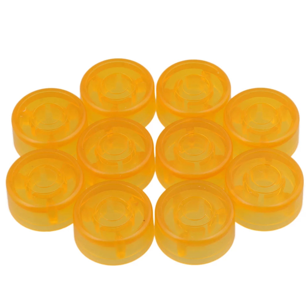 Electric Guitar Effects Parts Switch Pedal Cap Blue Set of 10 Plastic
