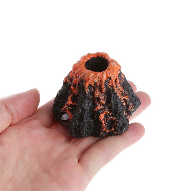 Vulkaanvorm aquarium aquarium decoratie imitatie hars ambachten aquarium decoratie decoratieve aquarium verfraaiing