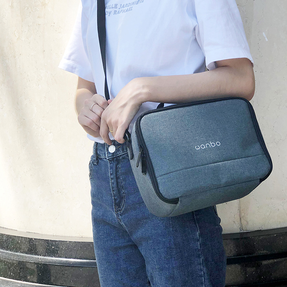 Wanbo Projector Case Carrying Bag for Wanbo Mini Projector Travel Carrying-Bag Accessories Storage Pockets (Fit Most Projectors)