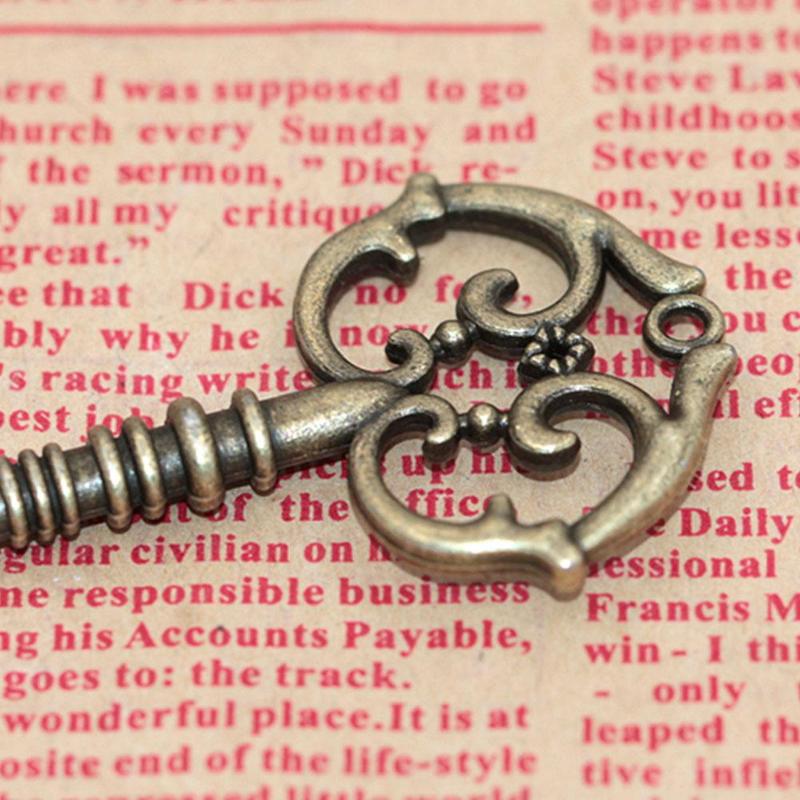 1Pc Antiek Brons/Goud/Zilver Kleur Key Charm Hangers Vintage Decoratie Sleutel Charms Maken Handgemaakte Voor Diy sieraden