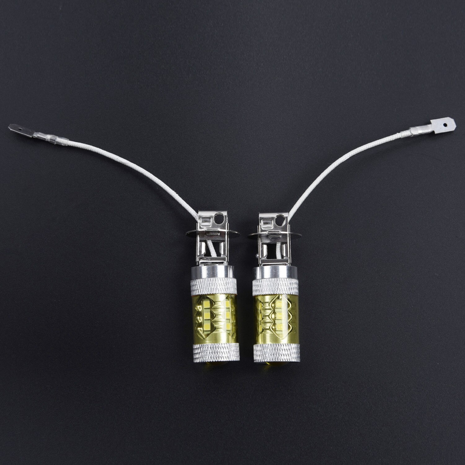 High Brightness LED Lights 80W H3 16SMD Bulb Car Low Power Consumption Saving Electricity DC Yellow