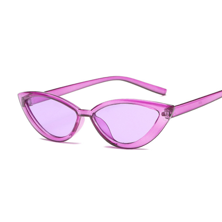 Candy farver solbriller til kvinder cat eye solbriller mærke kvindelige briller cool  uv400 gafas de sol: Lilla
