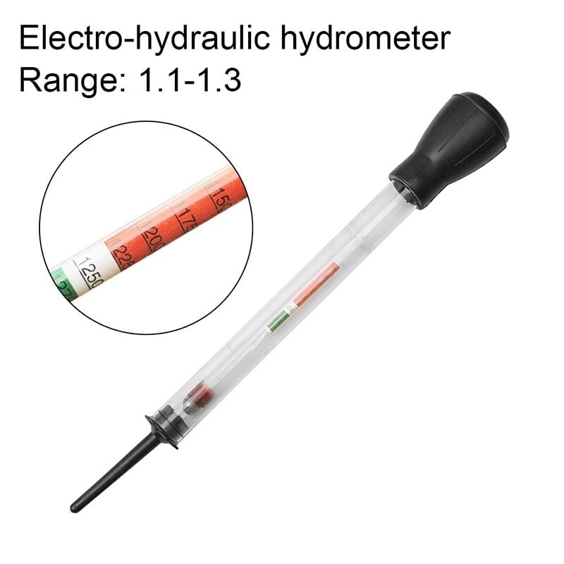 Export-Niveau Electro-Hydraulische Hydrometer, electro-Hydraulische Dichtheid Meter 1.10-1.30 Accu Plus Elektrolyt 1Pcs