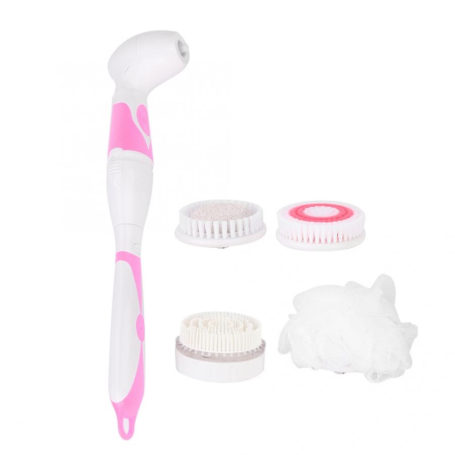Cepillo corporal para el baño eléctrico 4 en 1, cepillo masajeador de ducha de mano automático exfoliante, Bola de baño, cuidado de la salud