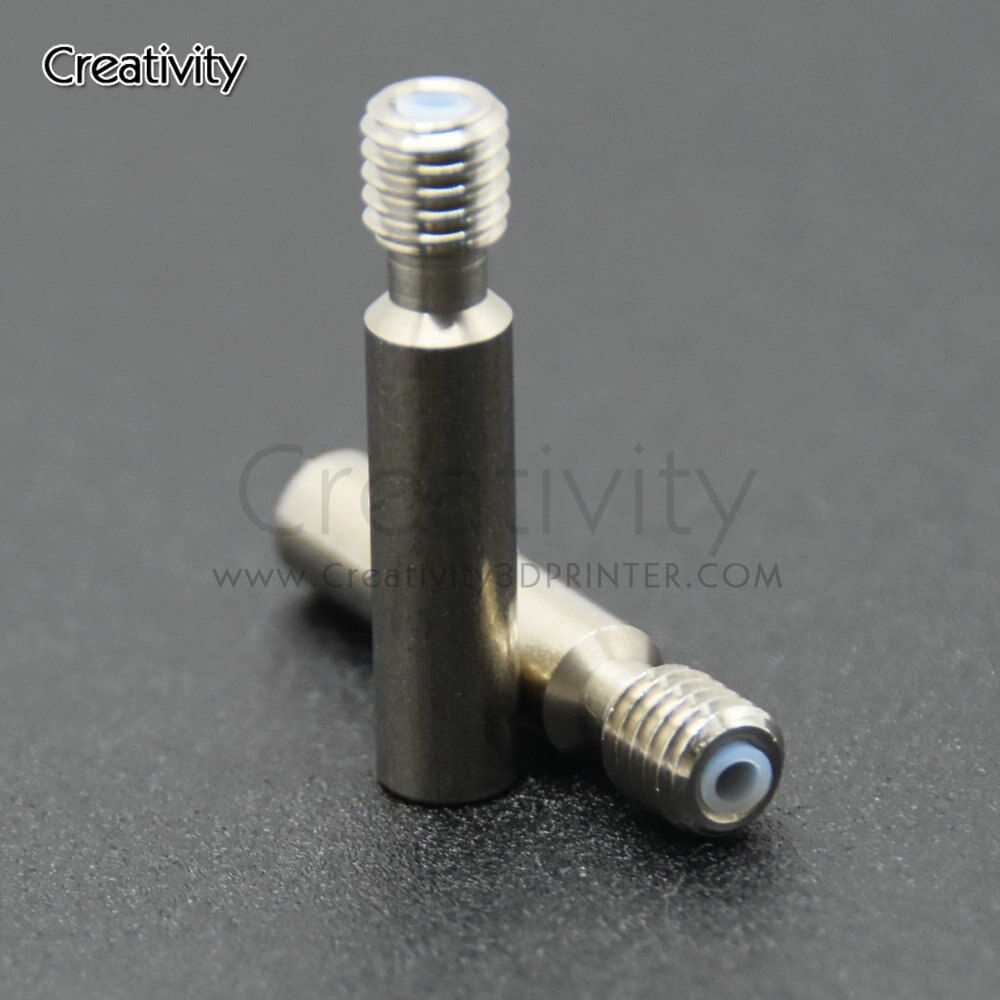Creativity MK8 Heatbreak All Metal Heat Break 1.75mm Throat PTFE M6 Length 30mm for Makerbot 3D Printer Extruder Hotend