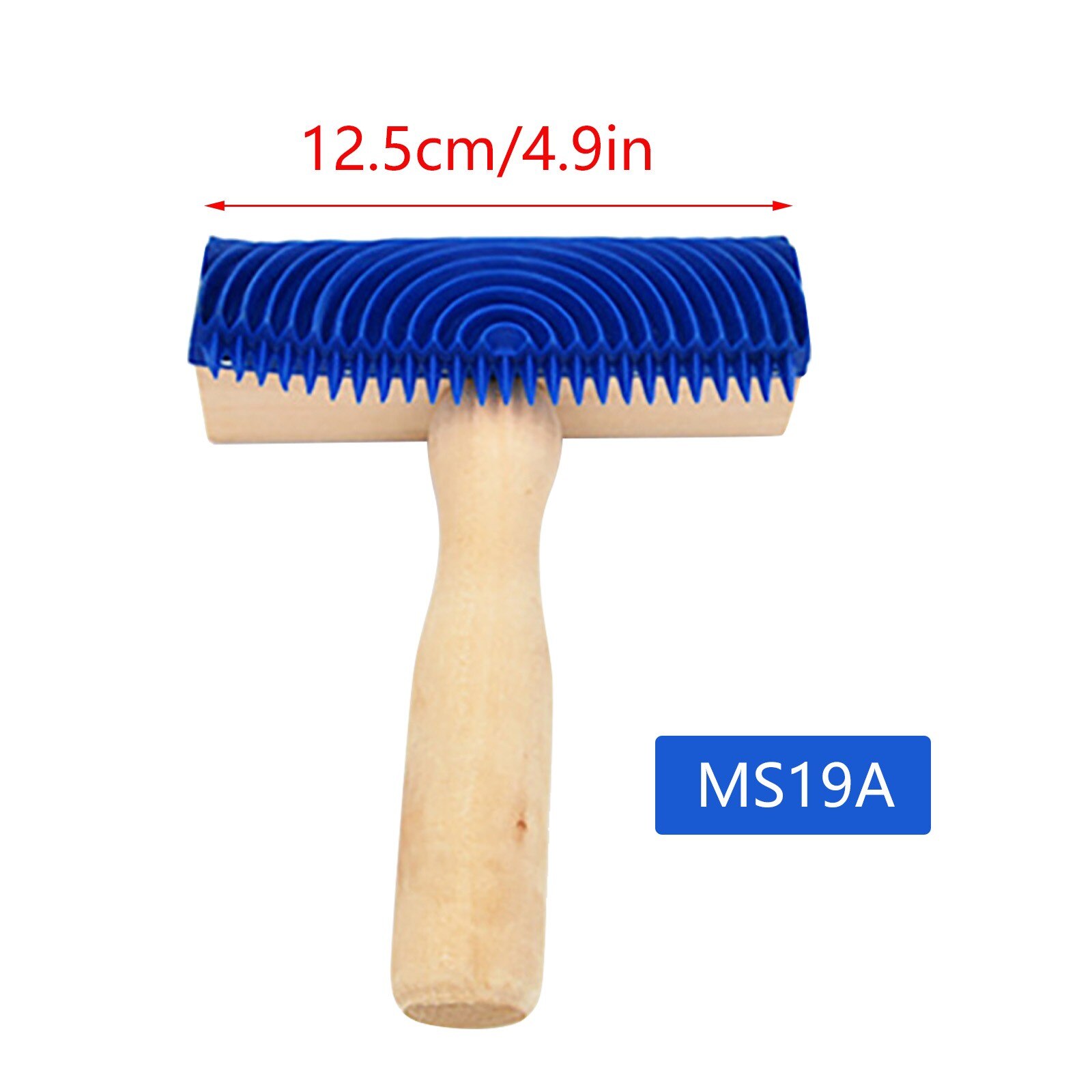 Imitation Wood Graining Pattern Wall Texture Art Diy Wooden Handle Brush Painting Tool Rubber Grain Home Decoration: A