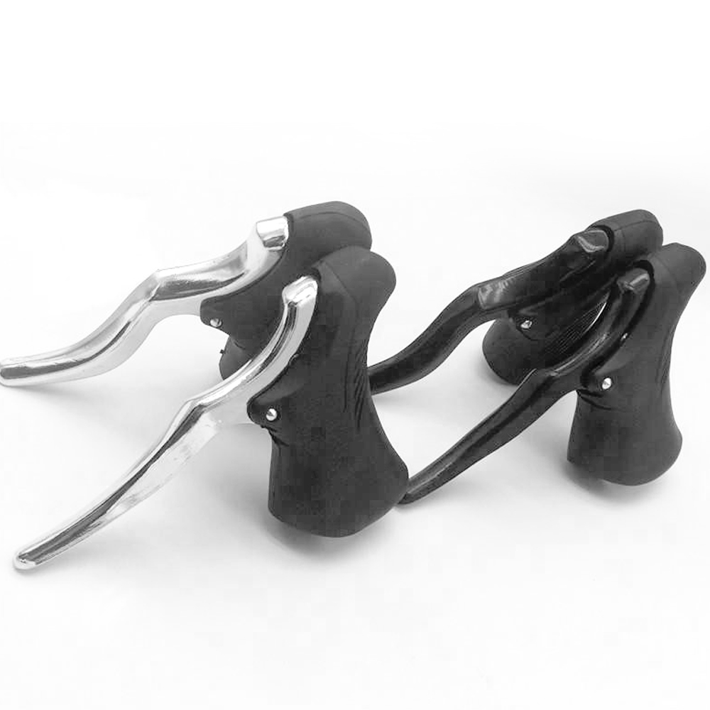 1 paar Aluminium Legierung Rennrad Bar Bremshebel Anti-slip Zyklus Bremsen Griff Fahrrad Teile