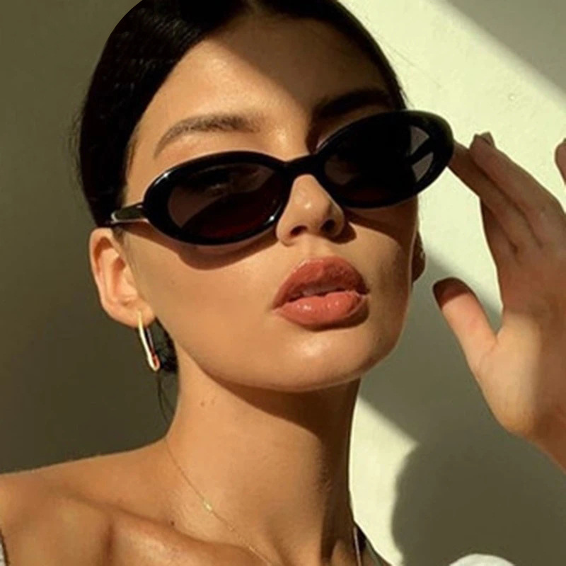 2024 Sexy Dameszonnebril Kleine Ovale Zonnebril Mode Luipaardbruine Zonnebril Luxe Retro Zonnebril