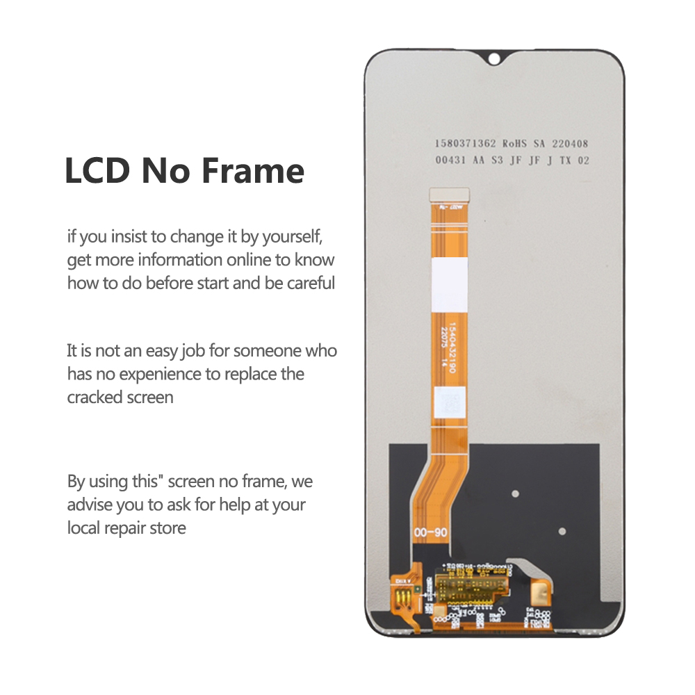 6.56 " til oppo  a17 a17k lcd-skjerm berøringsskjerm digitaliseringsenhet med ramme til oppo  a17 a17k cph 2477 cph 2471 lcd-erstatning