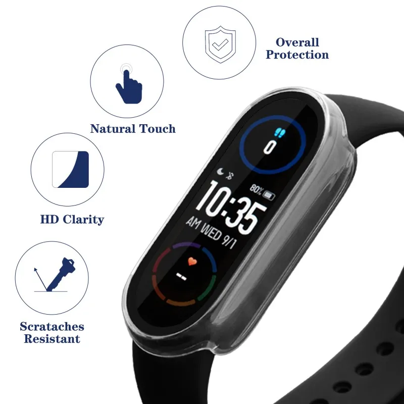 Funda de película de cobertura completa 3D para Xiaomi Mi Band 7 NFC 6 5 4 3 HD Protector de pantalla antiarañazos parachoques general para MiBand 7 6 5 4 Mi7
