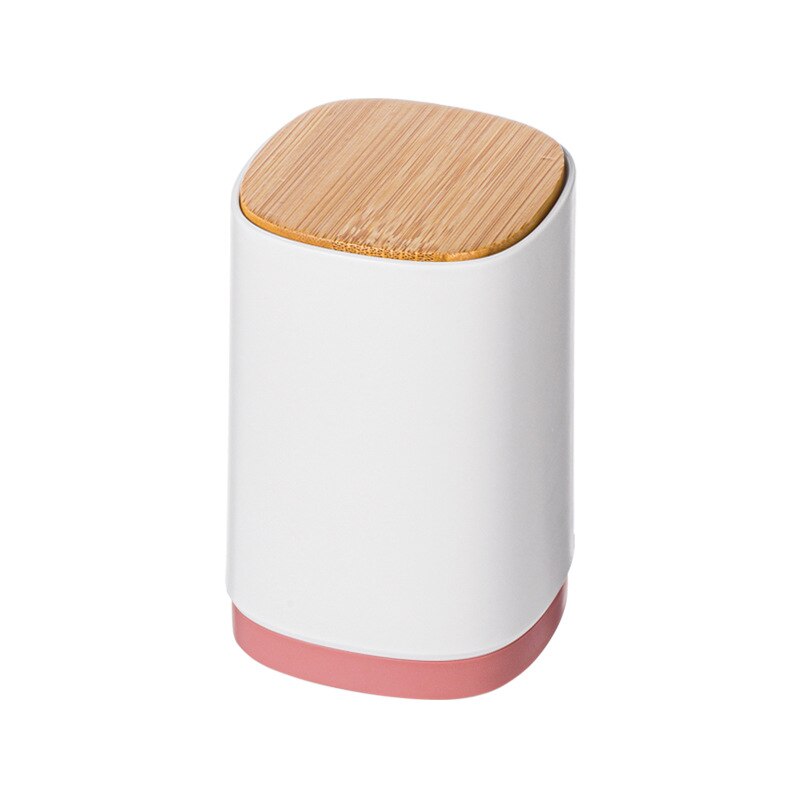 pop-opp bomullspinner holder tannpirker dispenser etui q-Tips holder oppbevaringsorganiseringsboks hjem hotell dekorasjonsbeholder: Rosa