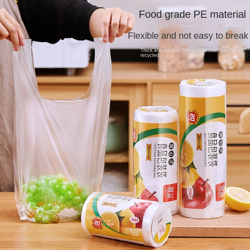 Paquete económico para el hogar, chaleco en rollo para embalaje de alimentos, bolsa de protección de frescura de PE, sellador al vacío engrosado para práctico y portátil