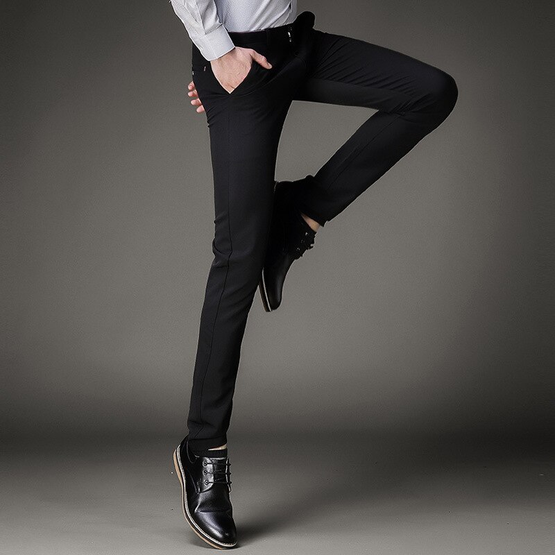 Men Suit Pants Men's Black Slim Fit Dress Pants Of... – Grandado
