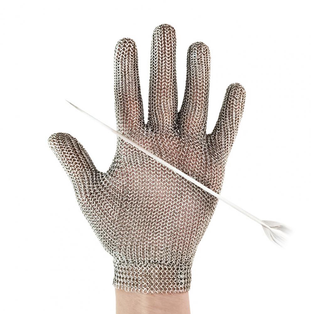 Schnittfester Handschuh, Edelstahlgeflecht, Metallhandschuh, verstellbare Handgelenkschnalle, Mehrzweck-Metzgerhandschuh zum Kochen in der Küche