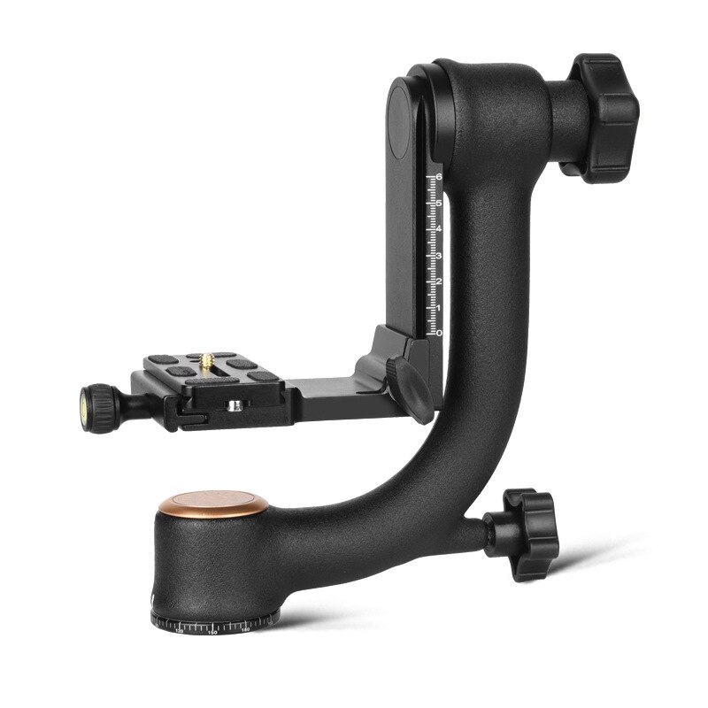Cabeza de trípode Gimbal de cámara para cámara de gran capacidad de carga lente telefoto 1/4 tornillo 48mm de diámetro: Default Title