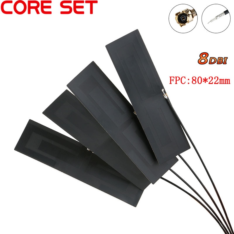 Antena interna GSM GPRS 2G 3G 4G LTE 8dbi FPC conector 80*22mm módem inalámbrico aéreo de 8cm de largo conector IPEX, 1 unidad, 10 Uds.