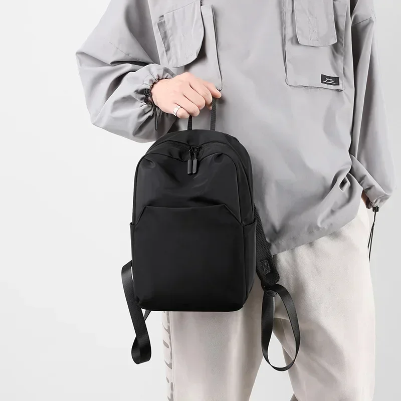Nylon Trekking Bag Breathable School Backpack Waterproof Wear-resistant Layered Storage Lightweight for Outdoor Activities