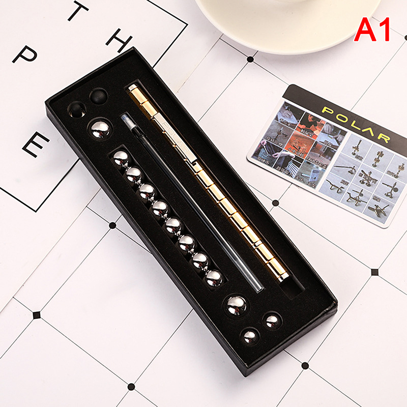 Metalen Magnetische Pen 1.0Mm Gel Pen Telefoon Touch Pen Modulaire Denken Inkt Decompressie Speelgoed Kantoorbenodigdheden: -A1