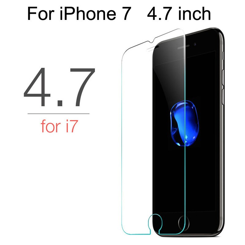 2 pièces En Verre Trempé Film Pour iPhone XS MAX 4 4s 5 5s SE 5c X XR protecteur D'écran Pour iPhone 7 8 6 6s Plus 7 Verre Protecteur: For iphone 7 / 1 Piece