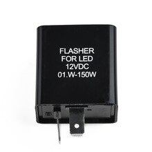 Replacement LED Flasher Relay 2-Pin Fast Hyper Flash PVC Plastic Black