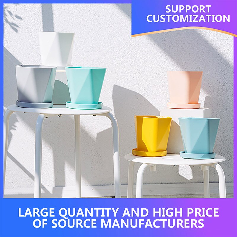 Thickened Flower Pots Home Garden Flower Pots Plastic Gallon Pots Living Room Balcony Green Basket Resin Planting Pots